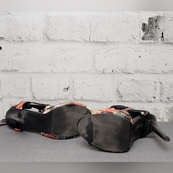 JUSTFAB Jasline Floral Lace Up Stilettos - Picture 9 of 10